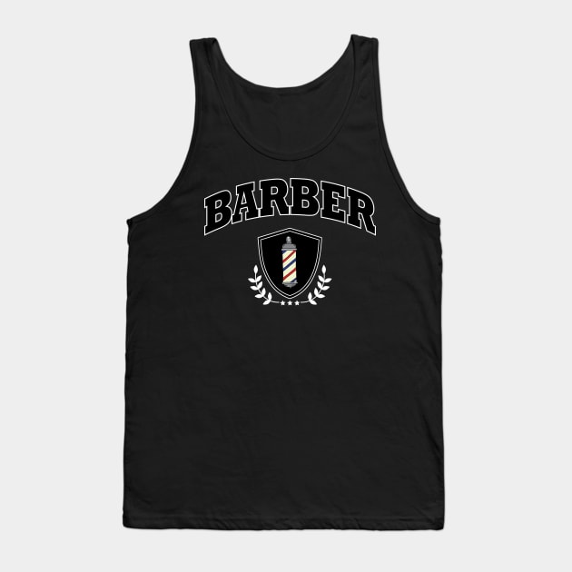 Barber Shop Pole Varsity Badge Tank Top by HotHibiscus